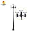 Zewnętrzna zintegrowana trójgłowicowa 15W LED solarna lampa ogrodowa z słupem