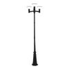 Zewnętrzna zintegrowana trójgłowicowa 15W LED solarna lampa ogrodowa z słupem