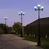 Zewnętrzna zintegrowana trójgłowicowa 15W LED solarna lampa ogrodowa z słupem