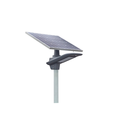 130-150 LM / W Wysoki prześwit 60 W DC 11,1 V Bateria Inteligentna, zasilana energią słoneczną lampa uliczna LED w kolorze szarym z 3-letnią gwarancją