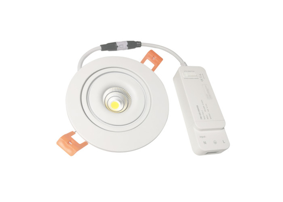 Aluminiowa obudowa lampy Wpuszczana regulowana oprawa LED 7W CCT Taiji CSP Technologia COB