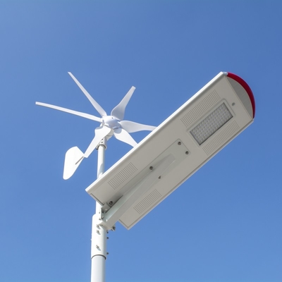 Materiał aluminiowy Wszystko w jednym Solarny hybrydowy system oświetlenia ulicznego z lampą słoneczną 80 W.