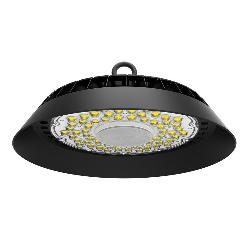 100Lm / w UFO LED High Bay Light Czarna obudowa w kolorze MEANWELL Sosen DOB Driver